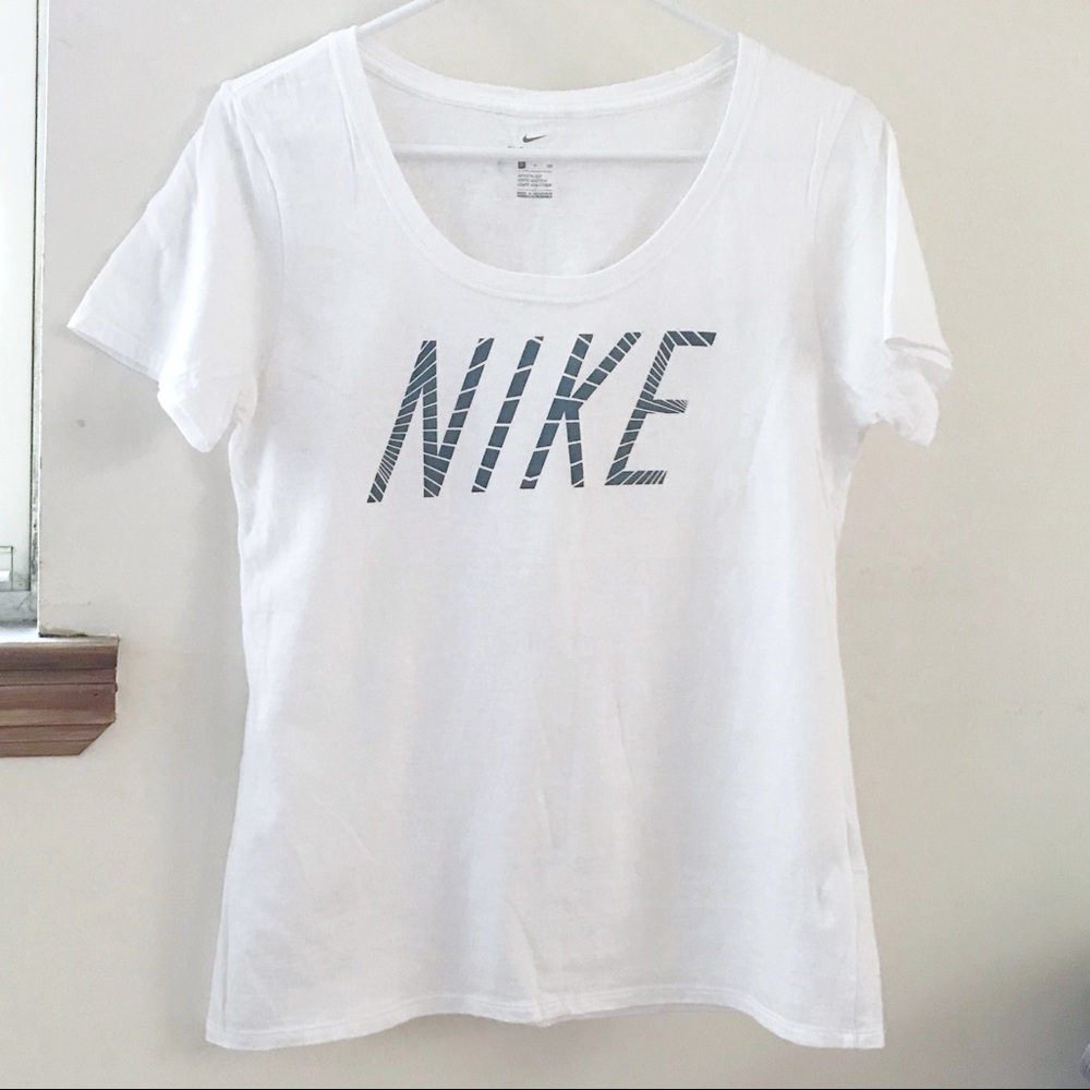Nike White Cotton Tee Sz S